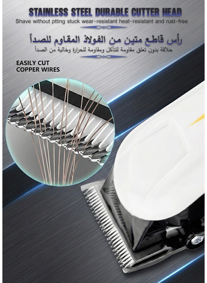 جيمي أفضل ماكينة حلاقة شعر لاسلكية احترافية من جايمي جي إم-٦٠٠٨ (ماكينة حلاقة جيمي) للعناية بالشعر واللحية مع شاشة ليد و٤ أمشاط توجيهية | مجموعة أدوات شديدة التحمل للرجال والحلاقين - Image 3