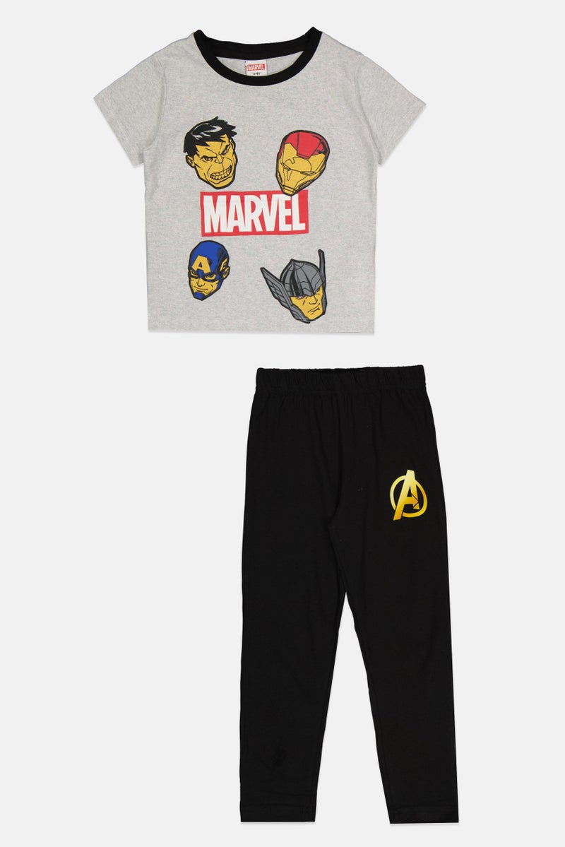 MARVEL Toddlers Boy 2 Pcs Graphic Print Top And Bottom Pajama Set, Multicolor - Image 1