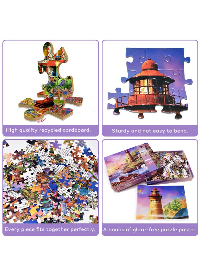 1000 Pieces Of Paper Landscape Jigsaw Puzzle Adult 70*50 High Difficulty Jigsaw Puzzle Gift Decompression Toy Jigsaw Puzzle Factory-Color:GSSQ0035-Provence Lavender 1000 Tablets - Image 3
