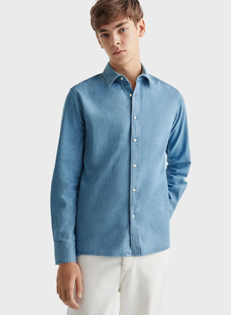 MANGO Youth Denim Shirt