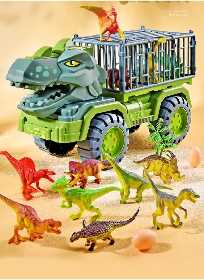 Dinosaur Truck Toys Transport Car  Truck With Dinosaur Toys Car 21 pcs Dinosaur Truck Set Toys  For Kids Boys Girls  - Image 2