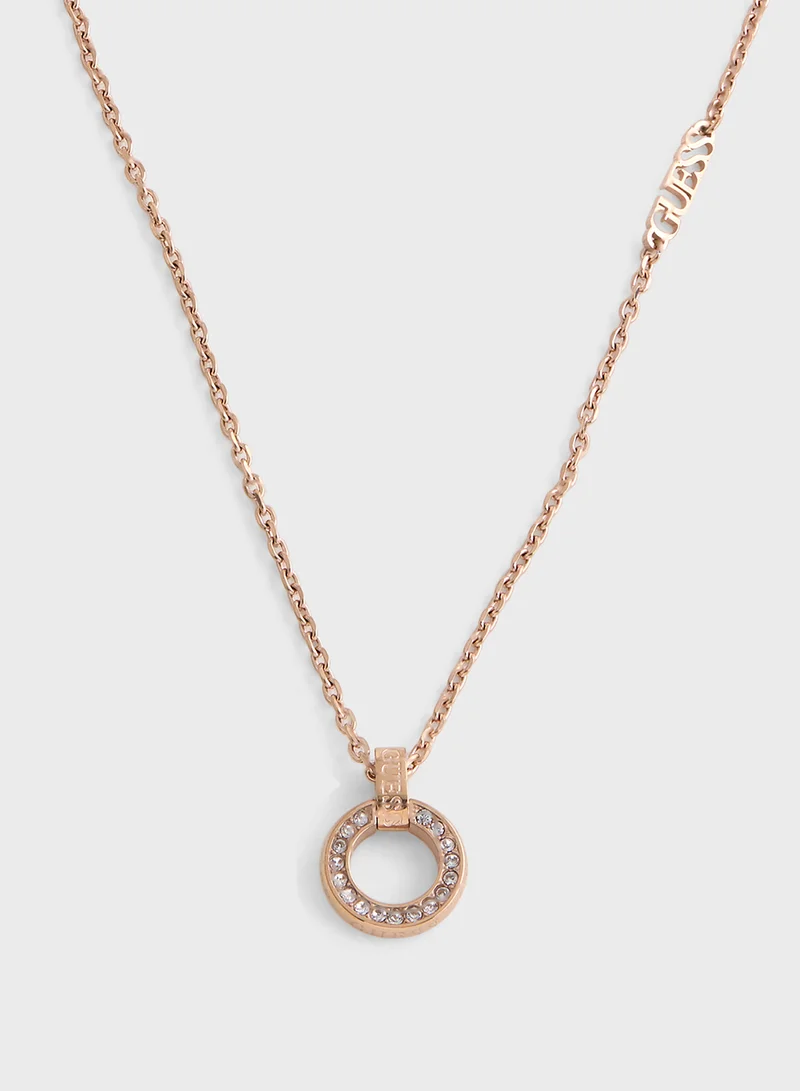 جس Pave Circle Necklace