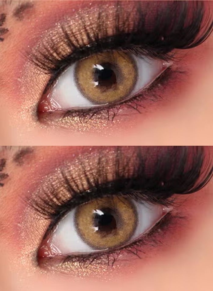 سيدة جديدة عدسات لاصقة ملونة بنية من فريش ليدي للاستخدام السنوي - Image 2