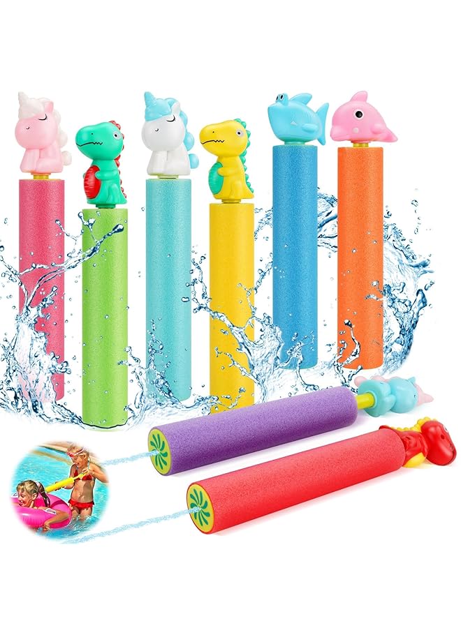 KASTWAVE Water Squirter For Kids Super Foam Soakers Blaster Squirt Guns Pool Noodles Toy With Plastic Handle Summer Swimming Beach Garden Fighting Game Outdoor Toys For Kids Boys Girls Adults (8 Pack) - Image 1