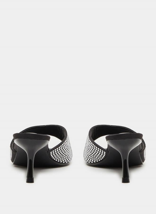 ستايلي صنادل بكعب رفيع مفتوحة من الأمام مزينة - Image 4