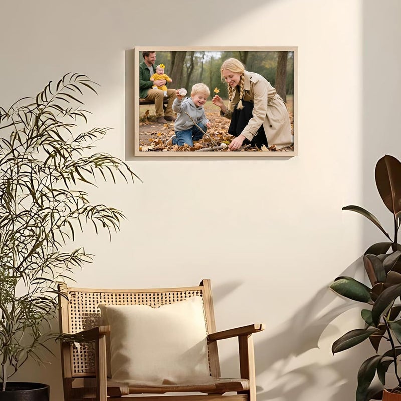 جيفت جاردن إطار جيفت جاردن 40 × 60، إطار ألومنيوم بلون خشب طبيعي، قطعة واحدة - Image 5