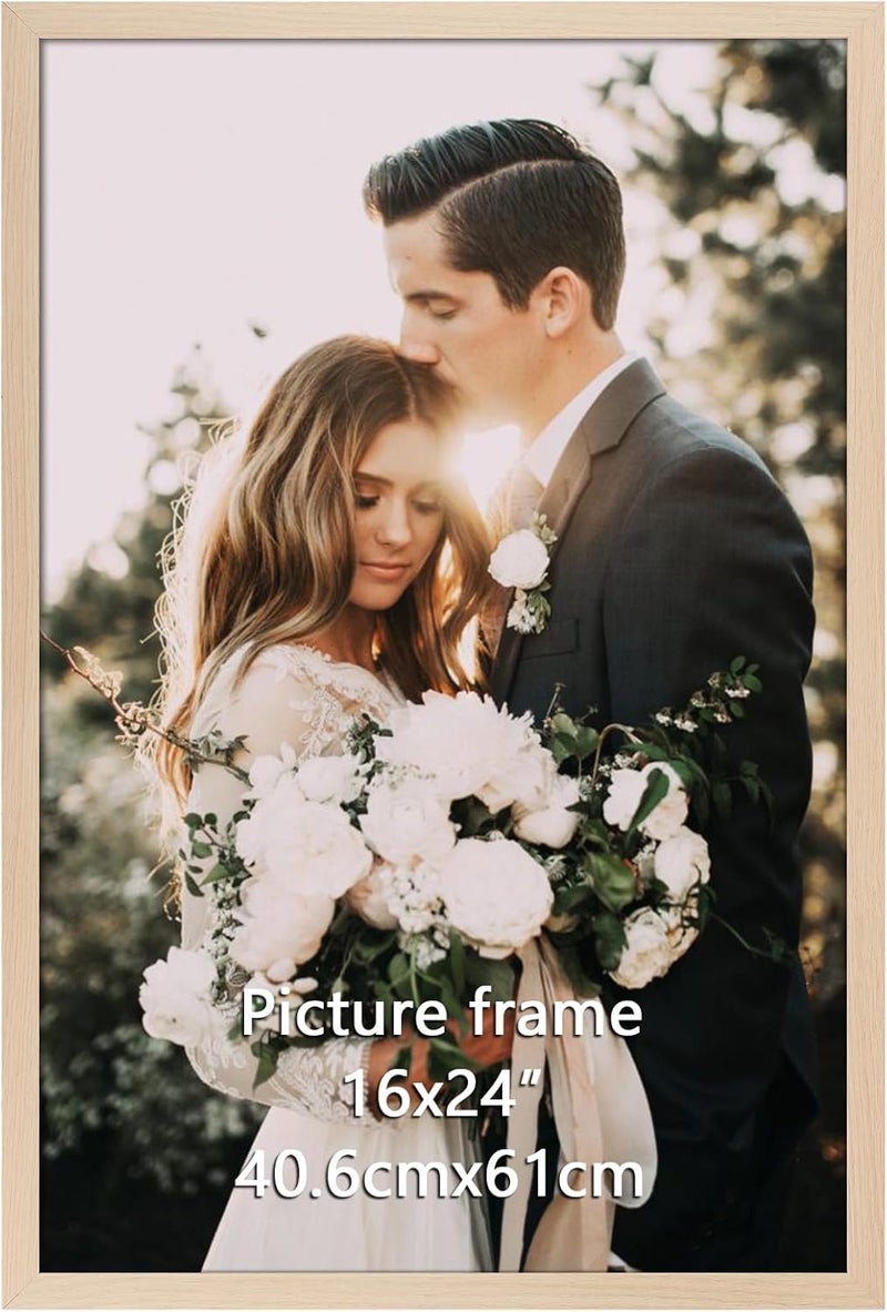 جيفت جاردن إطار جيفت جاردن 40 × 60، إطار ألومنيوم بلون خشب طبيعي، قطعة واحدة - Image 1