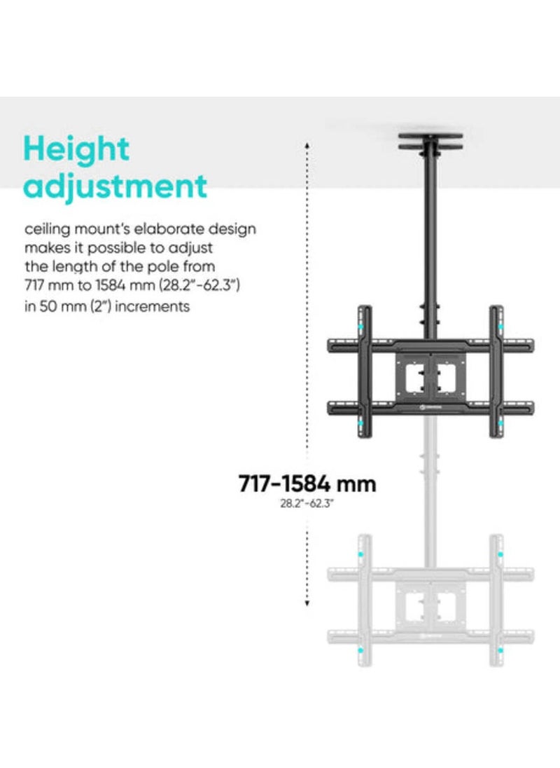 BEETEC - Ceiling mount for TV 32"-80" For LCD/ LED TV Max 68 KG - Image 1