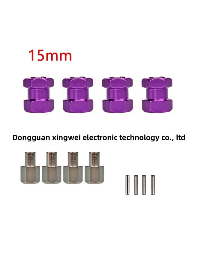 Generic 12mm Hexagon Lengthened Widened Shaft Joiner Climbing Car D90 AX10 CC01 F350-Color:Purple 15mm-Proportion:1:10  - Image 1
