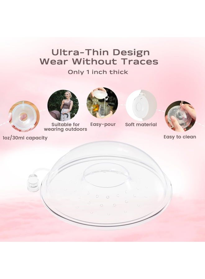 Hranio Milk Collectors for Breastfeeding Breast Milk Collector Milk Catcher for Breastfeeding BPA-Free Post Partum Essentials Breast Feeding Essentials (1oz/30ml, 4 Counts) - Image 4