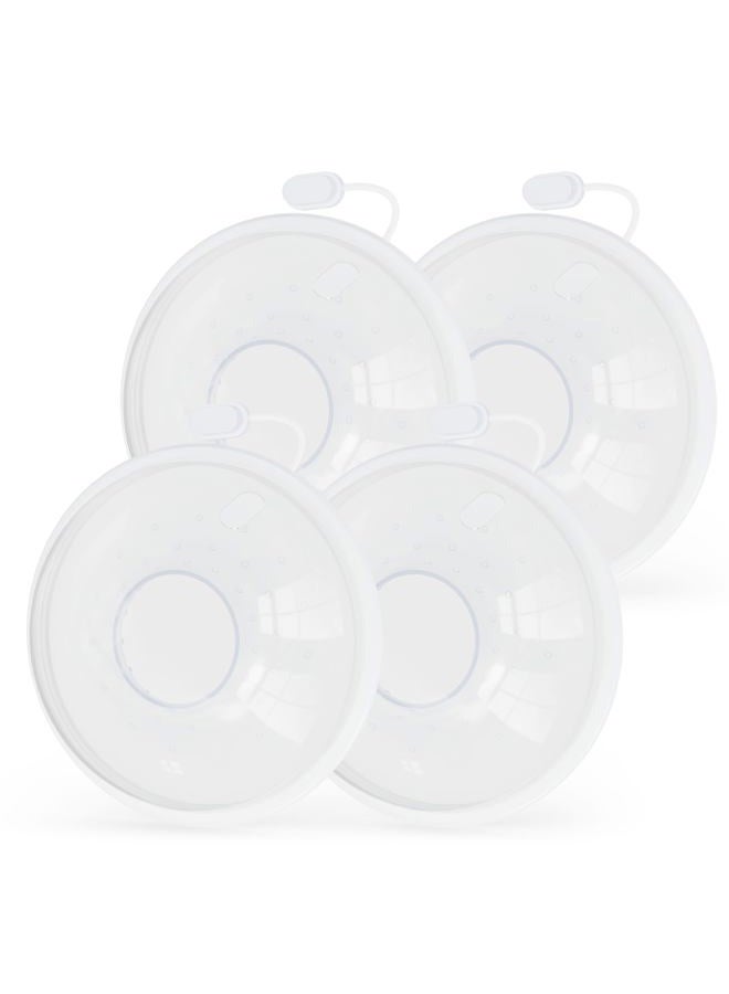 Hranio Milk Collectors for Breastfeeding Breast Milk Collector Milk Catcher for Breastfeeding BPA-Free Post Partum Essentials Breast Feeding Essentials (1oz/30ml, 4 Counts) - Image 1