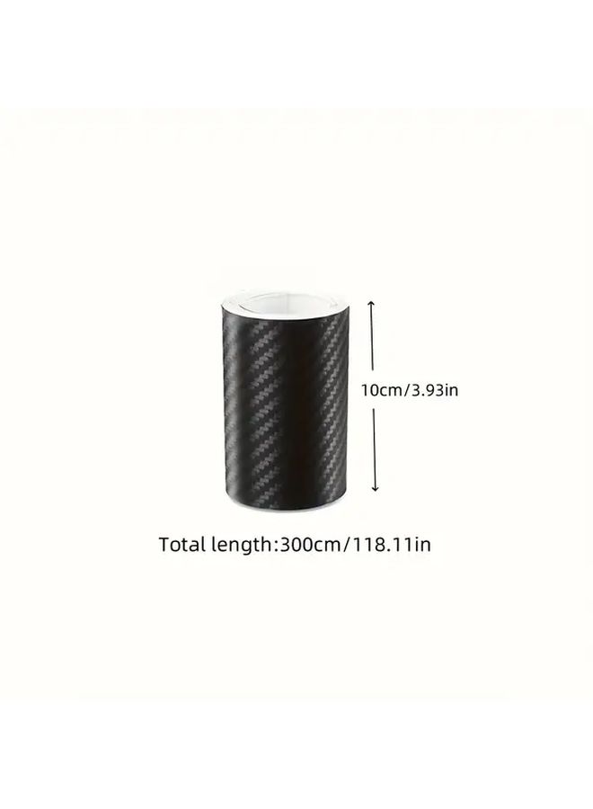 Carbon Fiber Vinyl Wrap Film 3.93in x 118.11in Scratch Resistant Car Decal For Exterior Interior Auto Decoration - Image 2