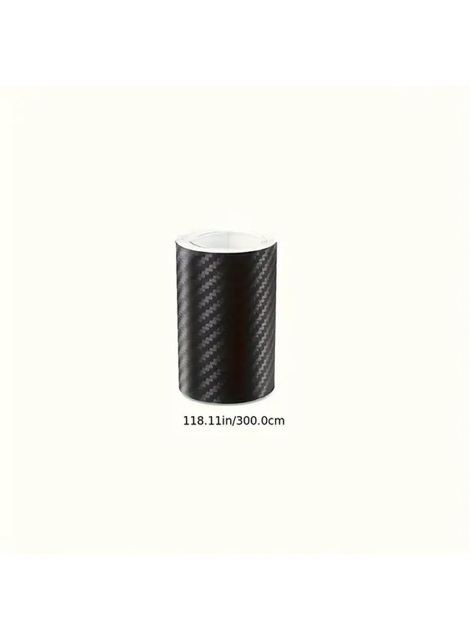 Carbon Fiber Vinyl Wrap Film 3.93in x 118.11in Scratch Resistant Car Decal For Exterior Interior Auto Decoration - Image 3