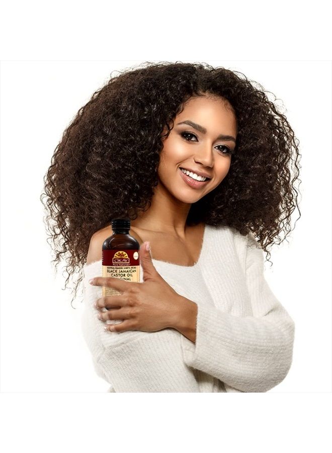 OKAY | Extra Dark 100% Natural Black Jamaican Castor Oil | For All Hair Textures & Skin Types | Grow Strong, Healthy, Smooth and Thick Hair | With Vitamin E - Omega 6 & 9 | 4 oz - Image 5