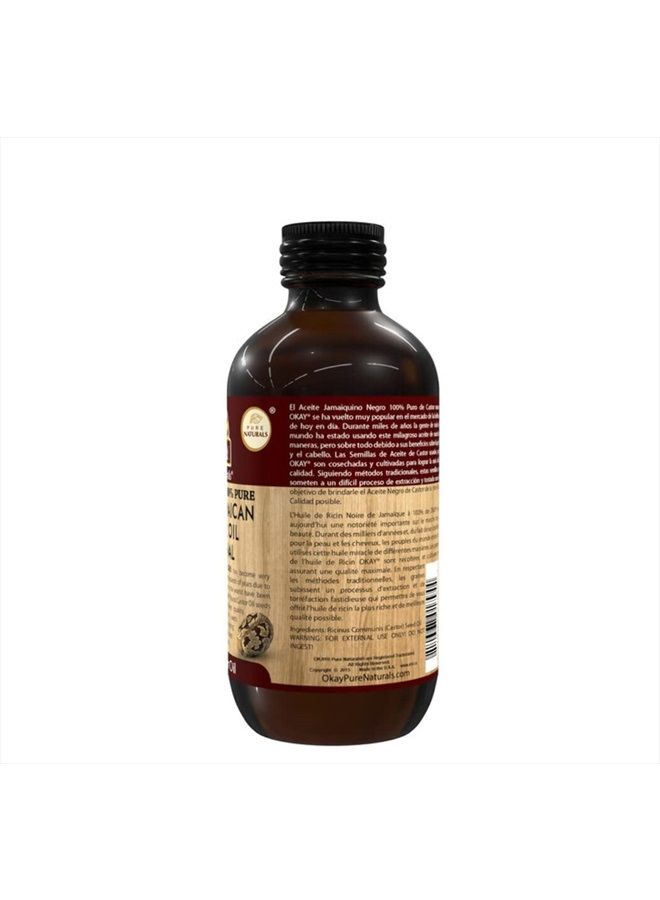 OKAY | Extra Dark 100% Natural Black Jamaican Castor Oil | For All Hair Textures & Skin Types | Grow Strong, Healthy, Smooth and Thick Hair | With Vitamin E - Omega 6 & 9 | 4 oz - Image 2