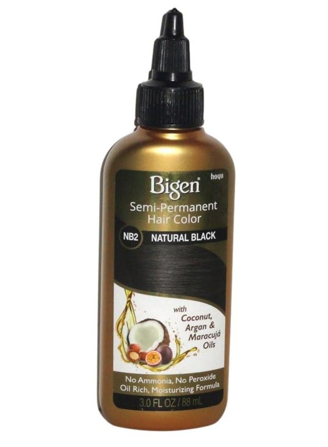 Bigen Semi-Permanent Haircolor #Nb2 Natural Black 3 Ounce (88ml) (2 Pack) - Image 2