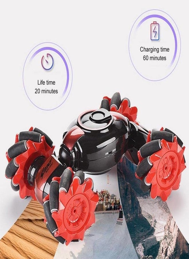 ANTALYA New Play Hand Gesture Speed Car Toy Remote Control Stunt Car with Light and Sensor Watch Double Side Rotating Car Toy for Kids (Multicolor) - Image 4