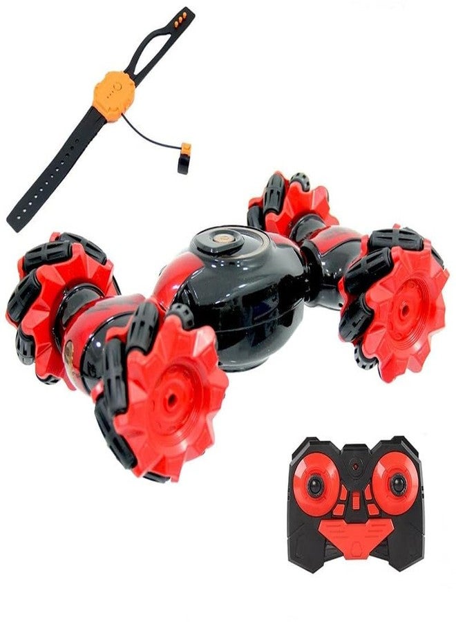 ANTALYA New Play Hand Gesture Speed Car Toy Remote Control Stunt Car with Light and Sensor Watch Double Side Rotating Car Toy for Kids (Multicolor) - Image 2