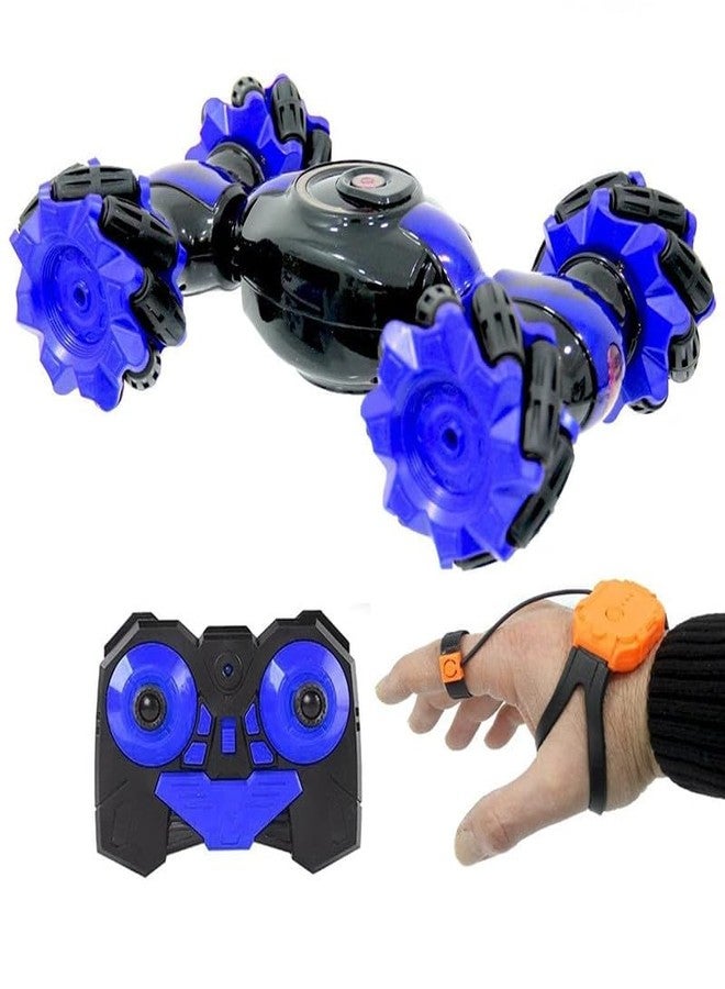 ANTALYA New Play Hand Gesture Speed Car Toy Remote Control Stunt Car with Light and Sensor Watch Double Side Rotating Car Toy for Kids (Multicolor) - Image 1