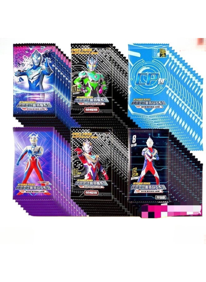 Generic - Ultraman 3D Transformation Card Gold Card Collection Toy Flash Card Ott Game Full Star Card Full Set Of Children's Cards-Color:Full Star Flash Cards 18 Packs [126 Cards] Hot Sale-Specifications:Ultraman Card - Image 1