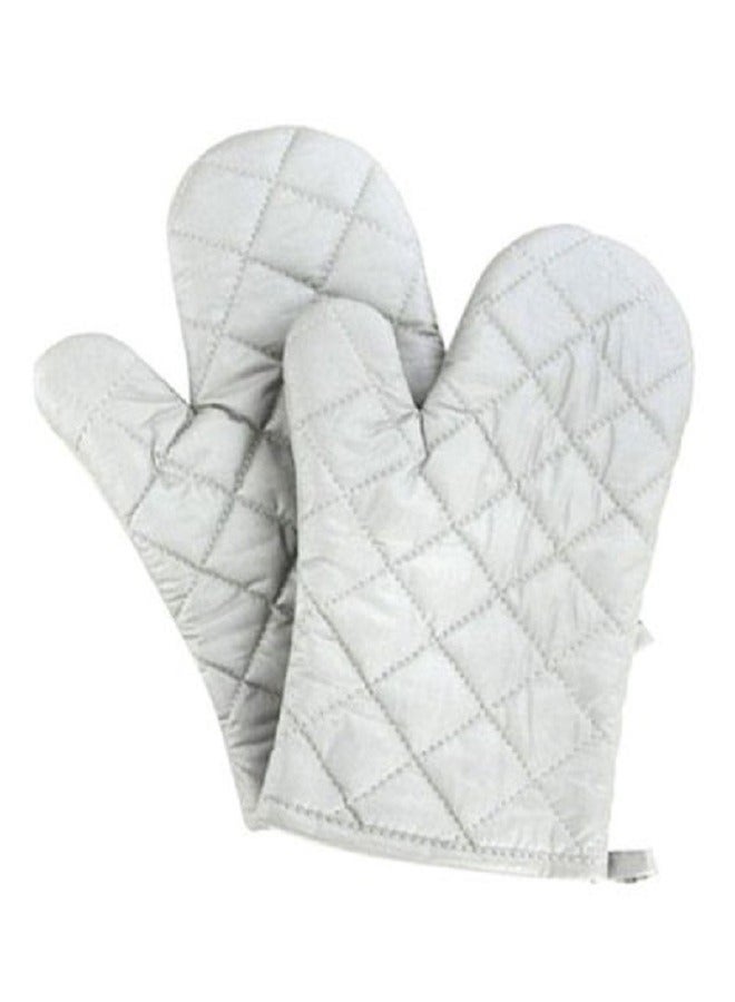Anti Steam Oven Gloves Silver 18x28cm