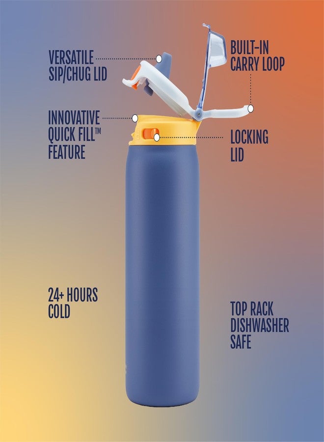 إلو زجاجة مياه Ello Kids Pop & Fill المصنوعة من الفولاذ المقاوم للصدأ سعة 18 أونصة بتقنية التعبئة السريعة، وعزل مزدوج الجدار بتفريغ الهواء، وغطاء محكم الإغلاق مانع للتسرب، سهلة الشرب، خالية من مادة BPA، هدية مثالية للأولاد والبنات، تصميم منارة - Image 4