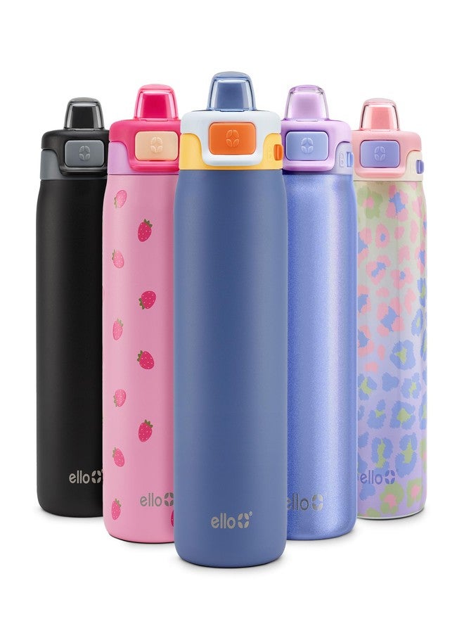 إلو زجاجة مياه Ello Kids Pop & Fill المصنوعة من الفولاذ المقاوم للصدأ سعة 18 أونصة بتقنية التعبئة السريعة، وعزل مزدوج الجدار بتفريغ الهواء، وغطاء محكم الإغلاق مانع للتسرب، سهلة الشرب، خالية من مادة BPA، هدية مثالية للأولاد والبنات، تصميم منارة - Image 1