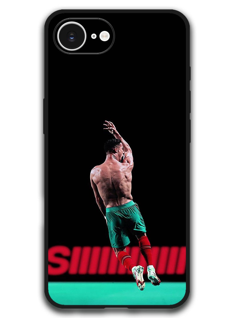 Theodor Case Compatible with Apple iPhone 17e / 16e 6.1 Inch Protection Shockproof Bumper Cover - Ronaldo In The Air - Image 1