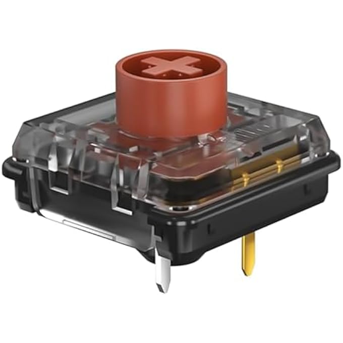 rayihni مفاتيح KAILH CHOC V2 بروفايل منخفض بني للوحة المفاتيح الميكانيكية، 4 دبابيس 50GF لمسية RGB/SMD/MX (10 قطع، CHOC V2 بني) - Image 1