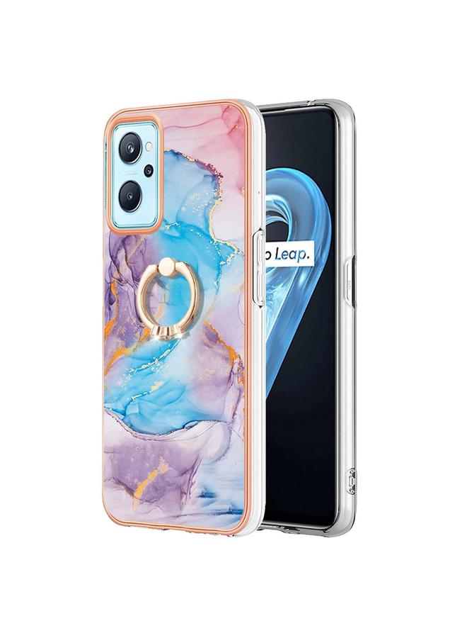 اس-توب جراب لهاتف OPPO Realme 9i / A36 / A96 4G مطلي بالكهرباء IMD TPU جراب هاتف مع حلقة - Image 1