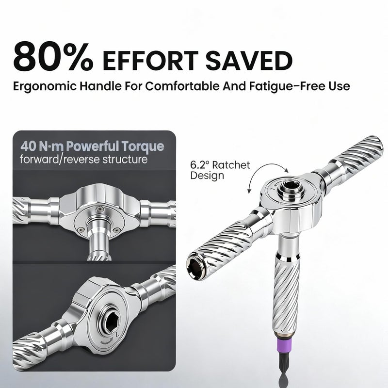 VMAN Ratchet Screwdriver Set, 100 in 1 magnetic Screwdriver sets, S2 Steel Bits, DIY Combination Flexible Shaft, Suitable for Furniture Assembly, Precision Electrical Appliance Repair, Bicycle Tools - Image 4
