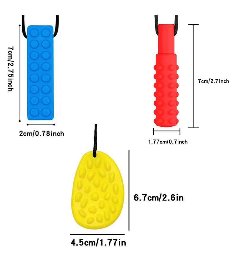Orange 3Pcs Sensory Finger Stimulation Stress Relief Hand Exerciser - Image 2