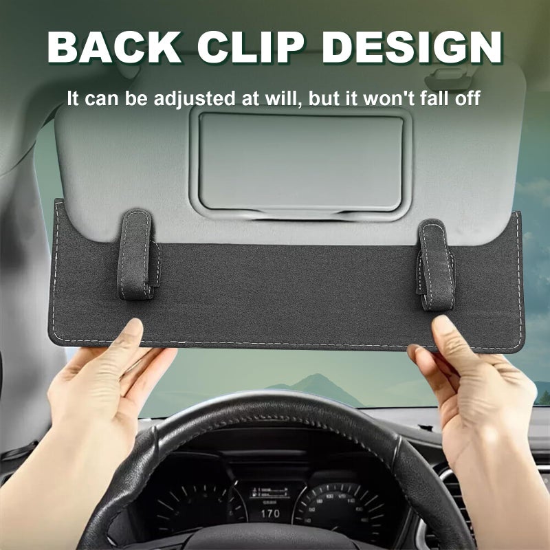 LTDCVTR Car Sun Visor Extender, Anti-Glare Sunvisor Extension Shade Attachment for Safe Driving, Clip-On Sun Blocker Sunshade Extender Accessories Universal for SUV, Truck, Sedan(Gray) - Image 4