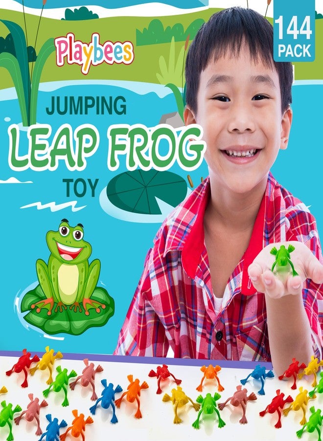 Playbees Mega Pack of Jump n Leap Frog Toys - 144 Pack - 2 Inch - Assorted Colors Jumping Passover Plastic Frogs for Bible Story Toys, Endless Fun Party Favors, Goody Bag Fillers, Classroom Prize - Image 2