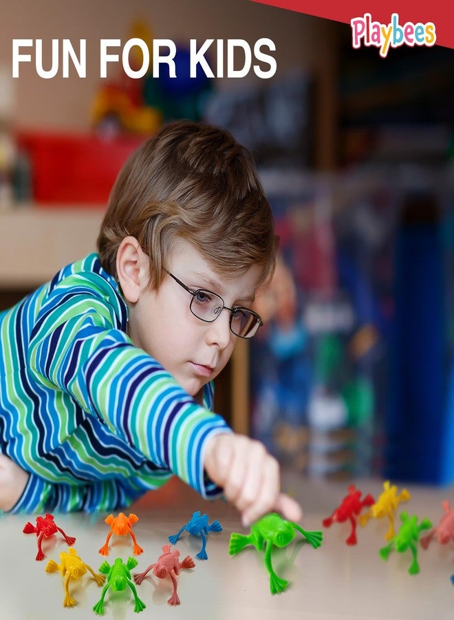 Playbees Mega Pack of Jump n Leap Frog Toys - 144 Pack - 2 Inch - Assorted Colors Jumping Passover Plastic Frogs for Bible Story Toys, Endless Fun Party Favors, Goody Bag Fillers, Classroom Prize - Image 5