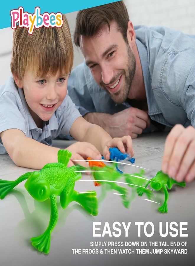 Playbees Mega Pack of Jump n Leap Frog Toys - 144 Pack - 2 Inch - Assorted Colors Jumping Passover Plastic Frogs for Bible Story Toys, Endless Fun Party Favors, Goody Bag Fillers, Classroom Prize - Image 3