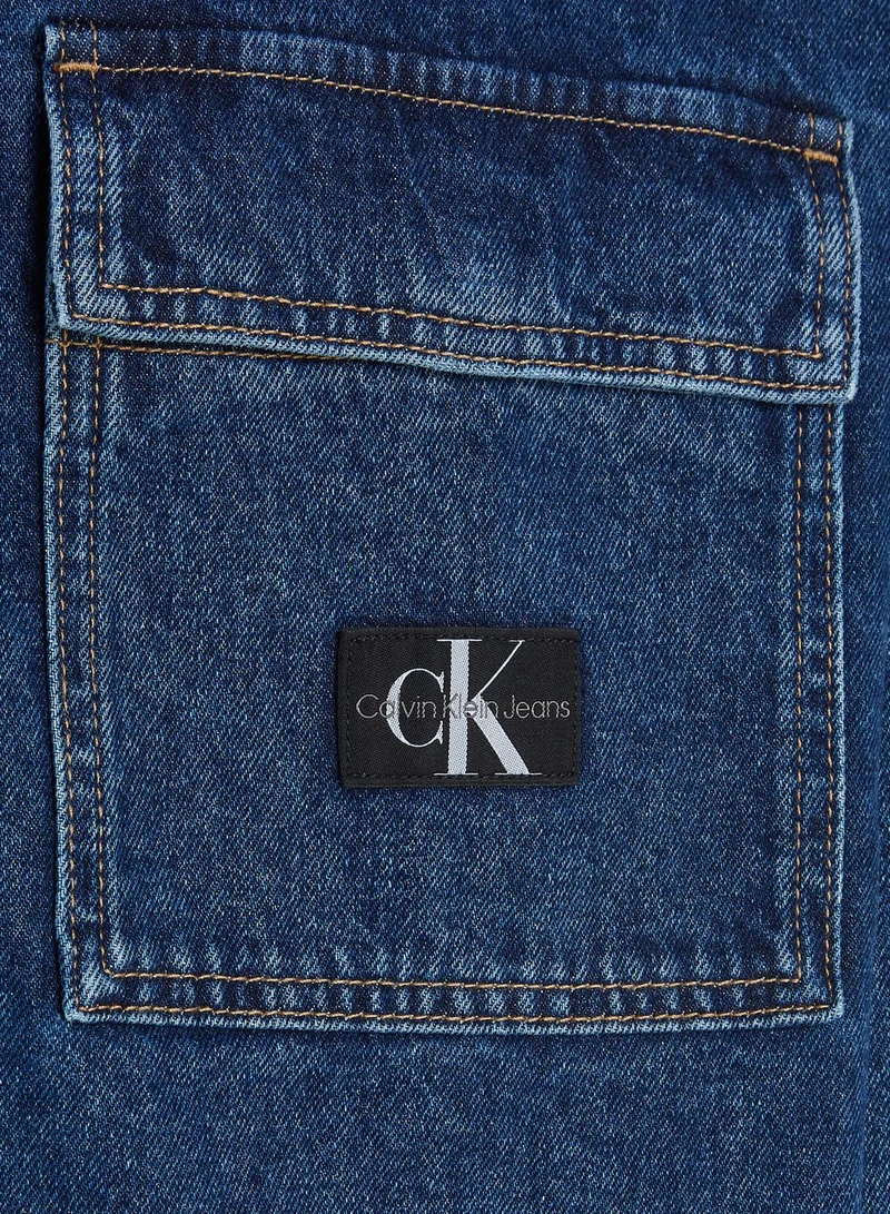 Calvin Klein Jeans Oversized Mid Wash Denim Shirt
