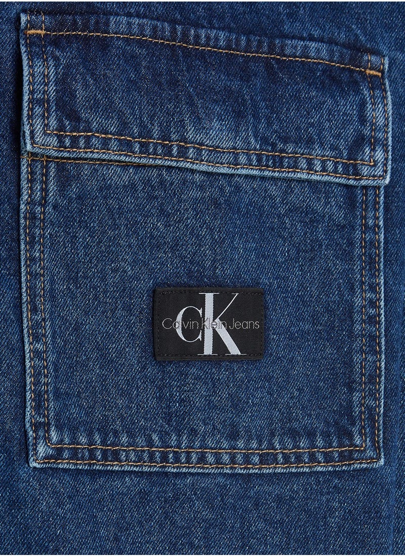 Calvin Klein Jeans - Oversized Mid Wash Denim Shirt - Image 1