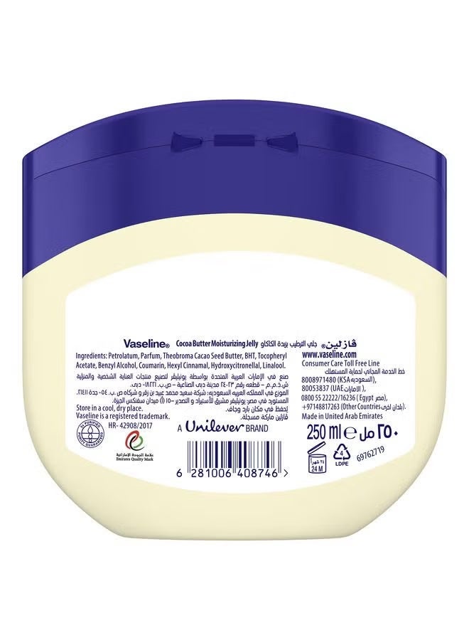 Vaseline Cocoa Butter Moisturizing Jelly 250ml - Image 2