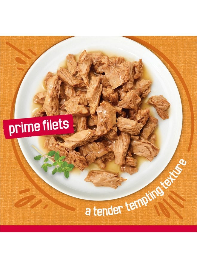 فريسكس طعام القطط الرطب Purina Friskies Prime فيليه الدجاج في صلصة طعام القطط الرطبة - (عبوة من 24) علب 5.5 أونصة - Image 4