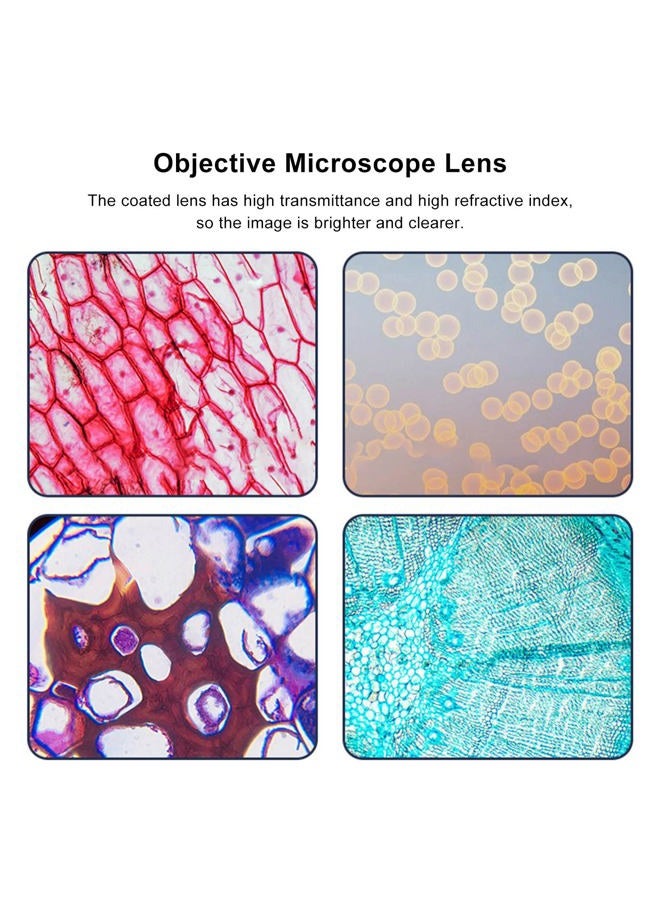 Natudeco Achromatic Objective Lens 10X High Power Microscope Lens 20.2mm Interface Standard RMS Microscope Eyepiece Replacement - Image 4