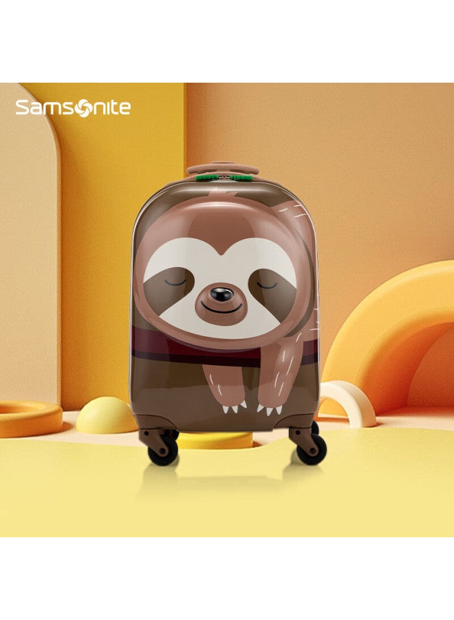 Samsonite 16-inch Carry-on Luggage In Gray-brown Sloth Children's Travel Suitcase U22 Zipper Box Boarding Box - Image 1