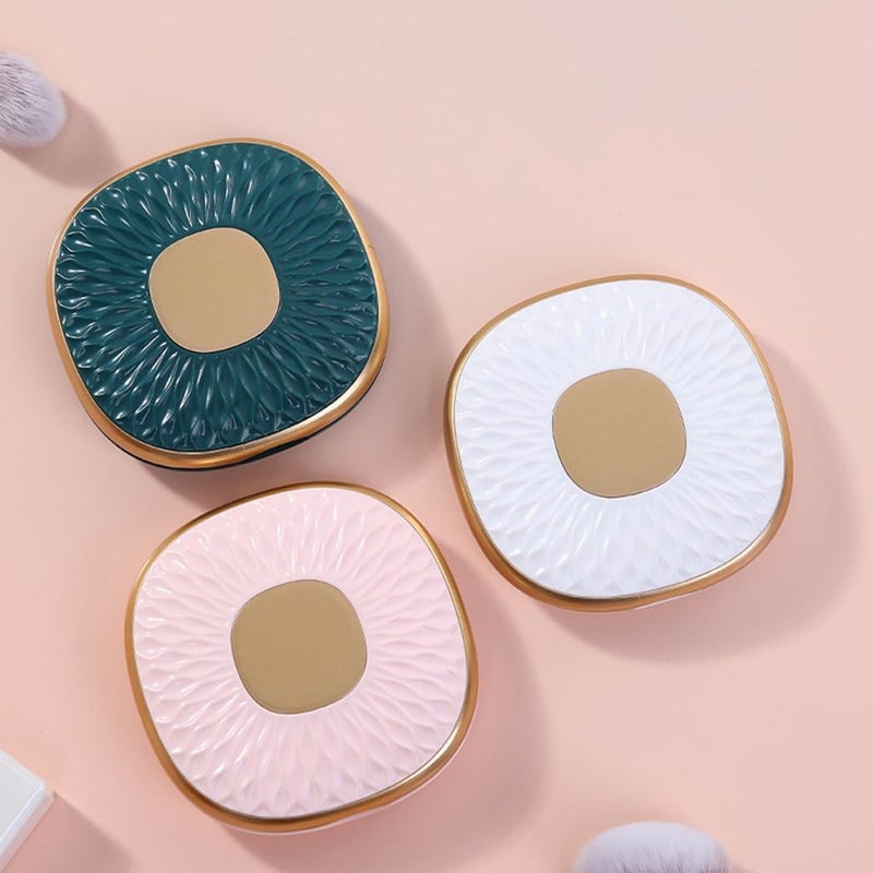 Round Mini Compact Mirror with Double-Sided Magnification, Portable Pocket Mirror for Travel and Daily Use, Circular Handheld Beauty Mirror for Purses, Small Folding Makeup Mirror - Image 2