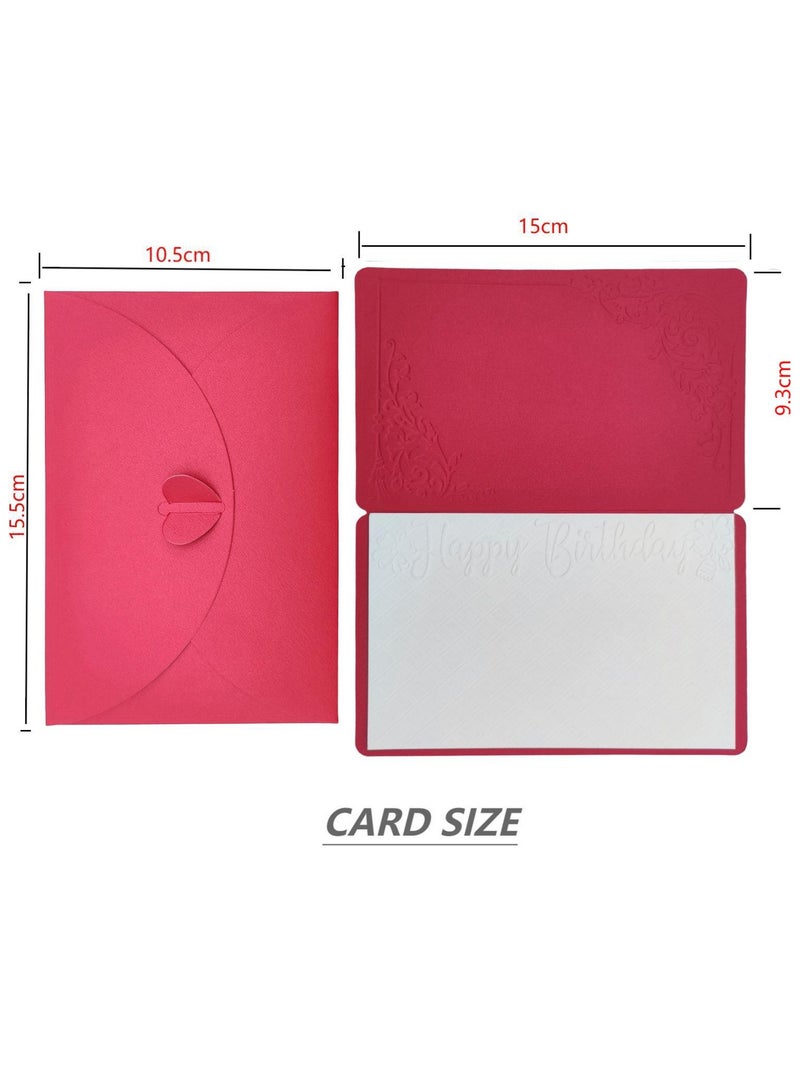 BenQuand Premium Birthday Card with 2D Gold Foil and 2D Embossing Pattern，Luxury Red Happy Birthday to You Card With Envelope，Handmade Gift for Boyfriend,Mum,Daddy，Business Card - Image 4