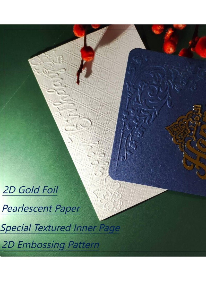 BenQuand Premium Birthday Card with 2D Gold Foil and 2D Embossing Pattern，Luxury Red Happy Birthday to You Card With Envelope，Handmade Gift for Boyfriend,Mum,Daddy，Business Card - Image 5
