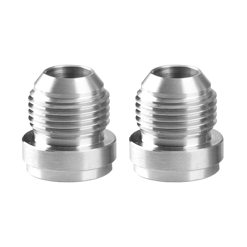 AN4 Aluminum Alloy Fuel Tank Welded Connector Joint 2pcs Set - Image 1