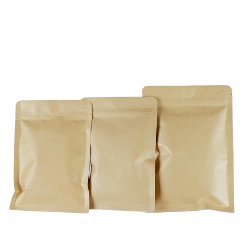 PABCK 5.5mil Thickness Inner Mylar Foil Kraft Paper Resealable Bags Heat Seal Airtight Pouch for Food Self Selling Storage Supplies (50, 3.1x4.3 inch) - Image 3