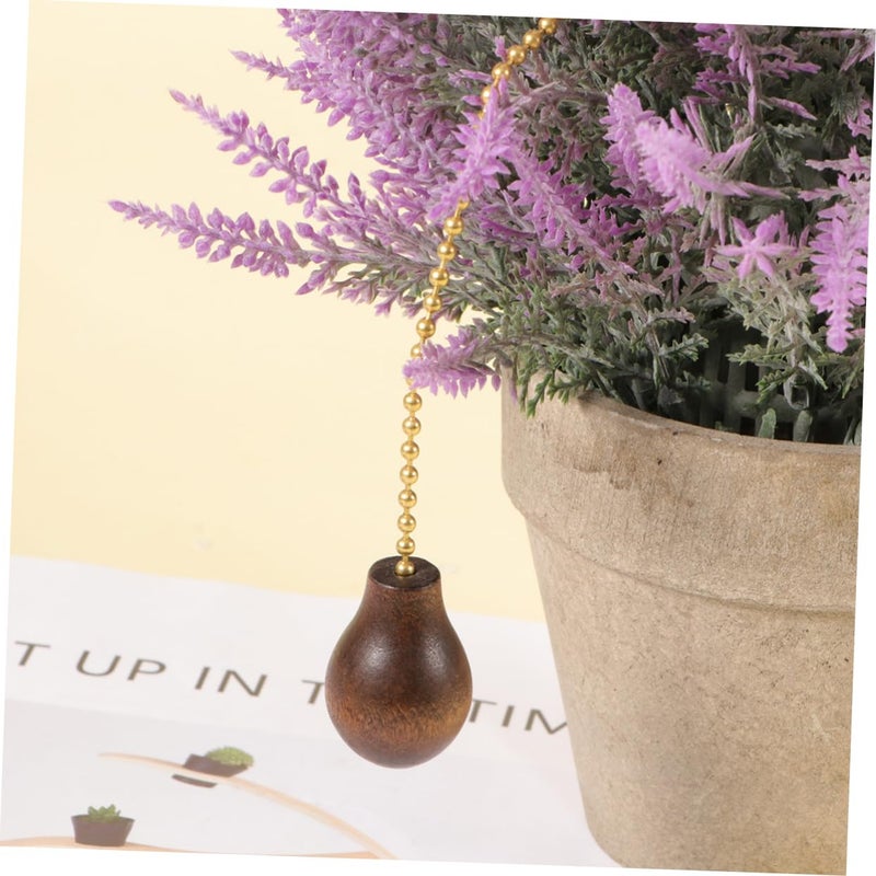 Vintage Wooden Pendant Light Pull Chain Ceiling Chandelier For Cafe Bar Decor - Image 4