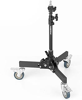 AMBITFUL AMBITFUL 61-81cm/21-31.9" Profession Removable Very Sturdy Folding Floor Light Stand and Wheels for Studio Flash LED - Image 1