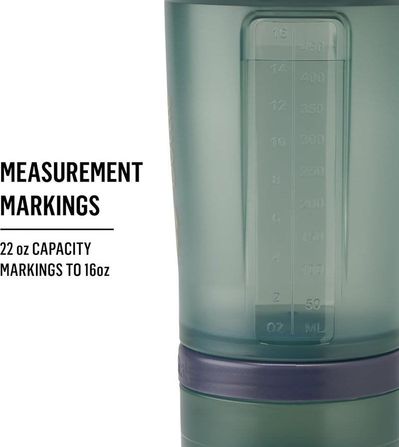 BlenderBottle Shaker Bottle with Pill Organizer and Storage for Protein Powder Classic V2 ProStak System 22Ounce Tan - Image 2